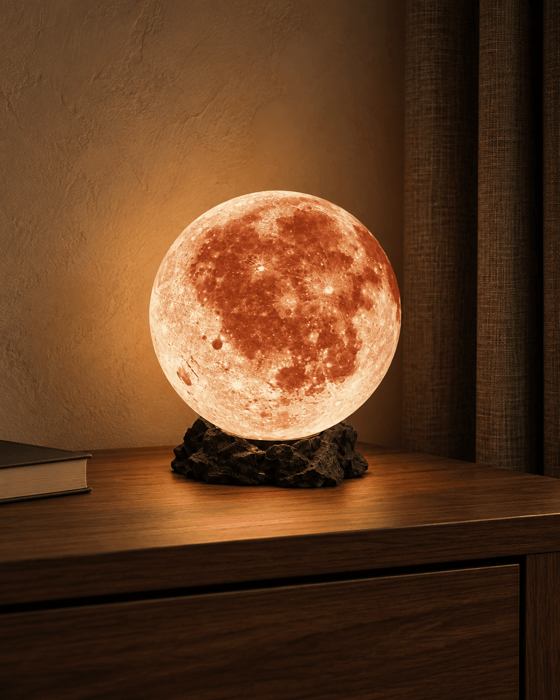 Lampe Lune des Roches — Sur une console