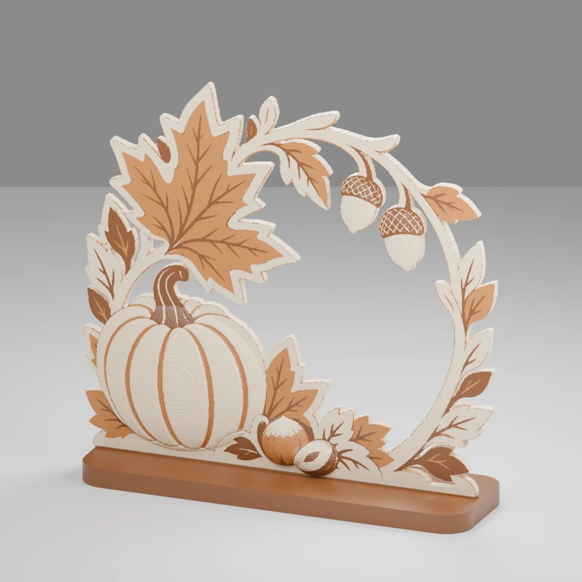 Cadre d’automne — Citrouille & feuillage