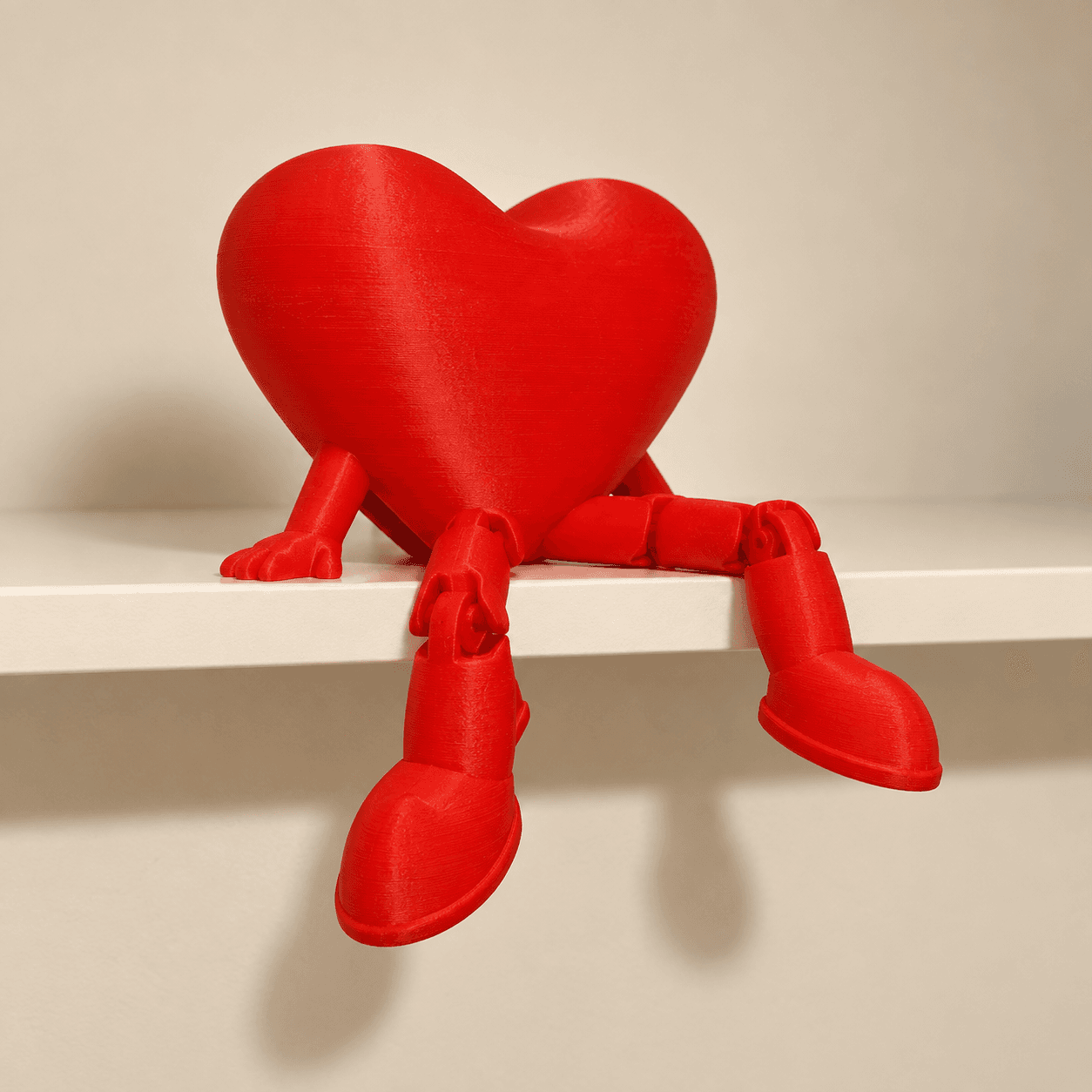 Coeur rouge articulé